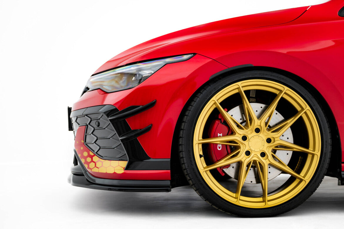 Stoßstangen Flaps Wings vorne Canards passend für VW Golf GTI Clubsport Mk8 FL