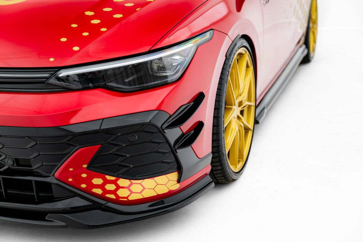 Stoßstangen Flaps Wings vorne Canards passend für VW Golf GTI Clubsport Mk8 FL
