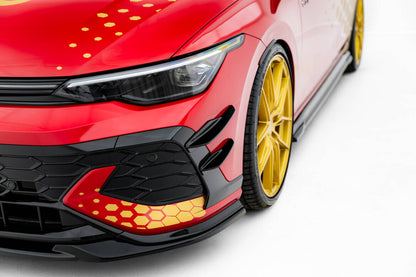 Stoßstangen Flaps Wings vorne Canards passend für VW Golf GTI Clubsport Mk8 FL