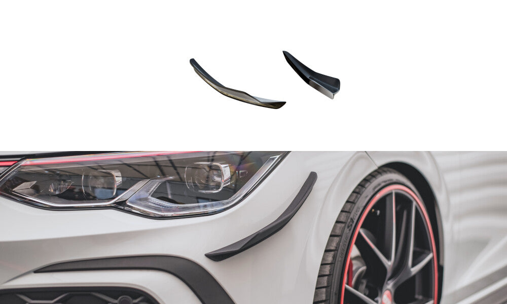 Stoßstangen Flaps Wings vorne Canards passend für VW Golf GTI Mk8