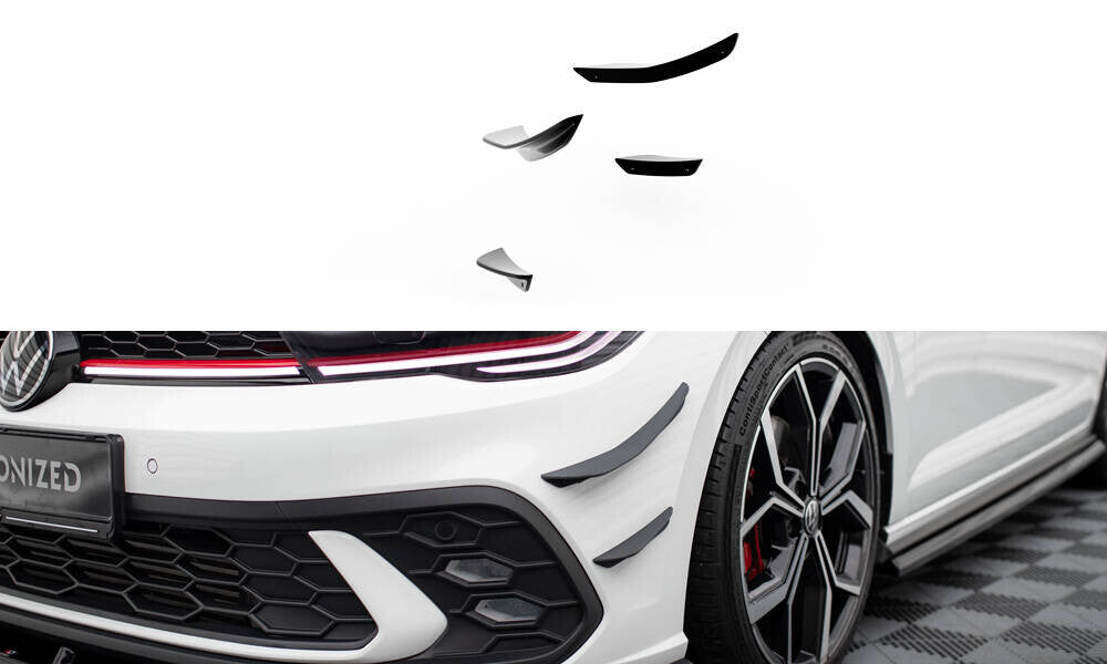 Stoßstangen Flaps Wings vorne Canards passend für VW Polo GTI Mk6 FL