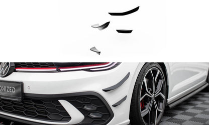 Stoßstangen Flaps Wings vorne Canards passend für VW Polo GTI Mk6 FL
