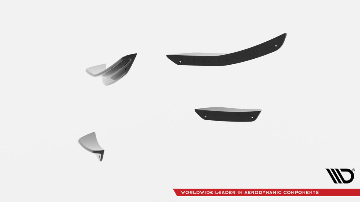Stoßstangen Flaps Wings vorne Canards passend für VW Scirocco R Mk3