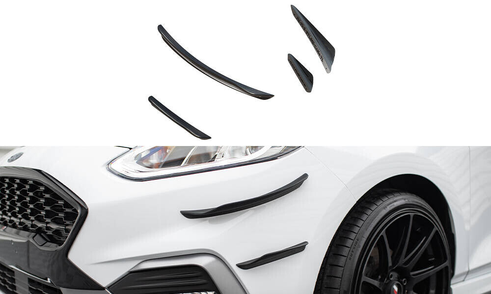 Stoßstangen Flaps Wings vorne Canards V.3 passend für Ford Fiesta Mk8 ST / ST-Line