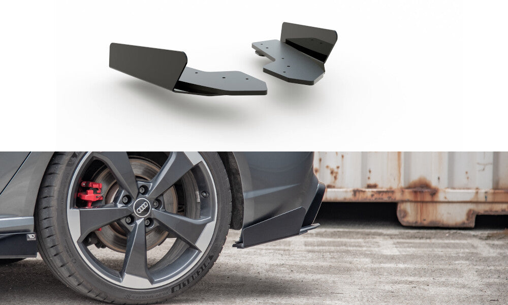 Street Pro Diffusor Flaps passend für Audi RS3 8V Sportback schwarz matt + Hochglanz Flaps