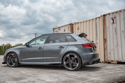 Street Pro Diffusor Flaps passend für Audi RS3 8V Sportback schwarz matt + Hochglanz Flaps