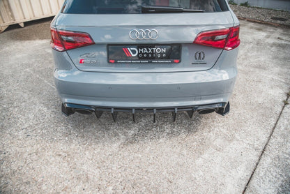 Street Pro Diffusor Flaps passend für Audi RS3 8V Sportback schwarz matt