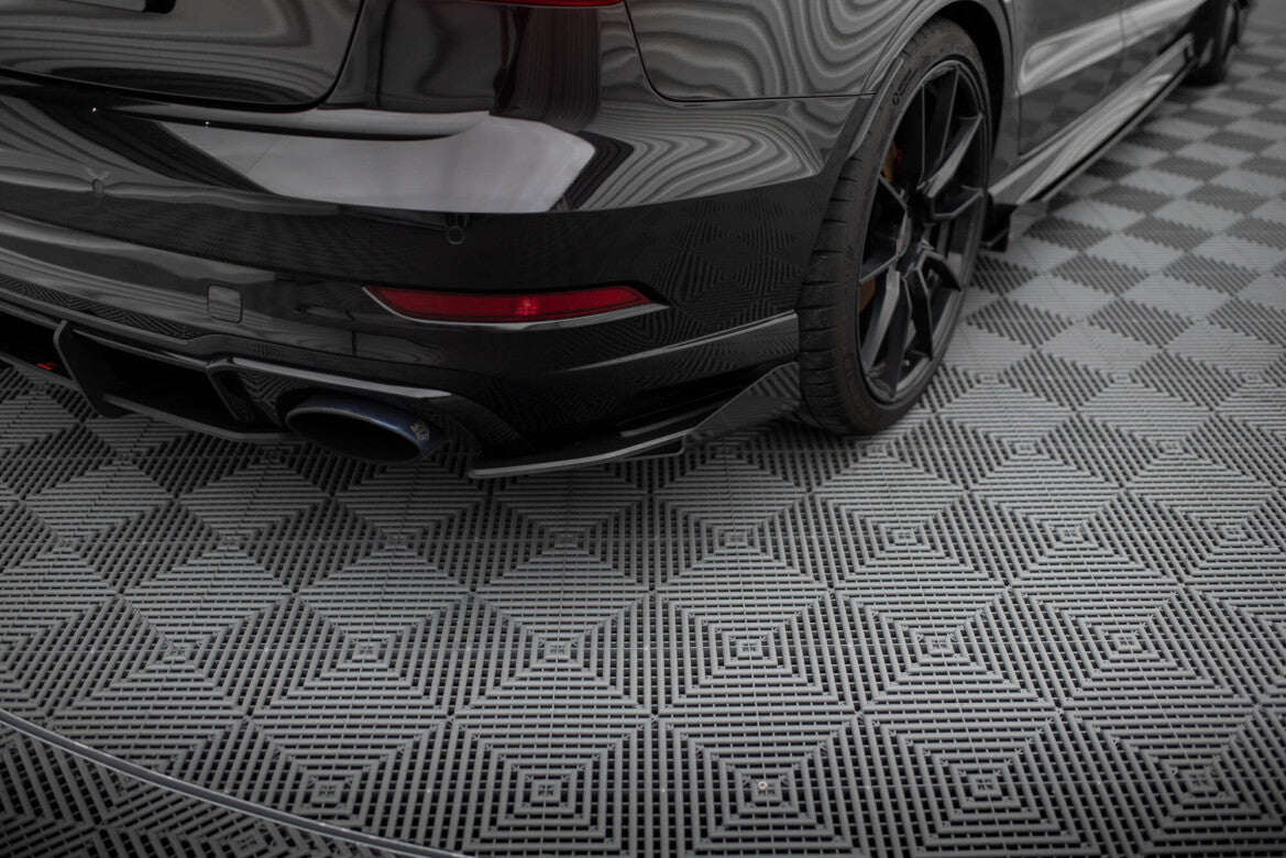 Street Pro Diffusor Flaps passend für Audi RS3 Limousine 8V FL schwarz matt + Hochglanz Flaps