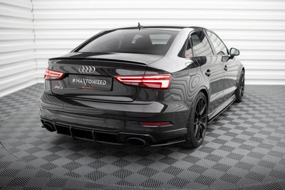 Street Pro Diffusor Flaps passend für Audi RS3 Limousine 8V FL schwarz matt