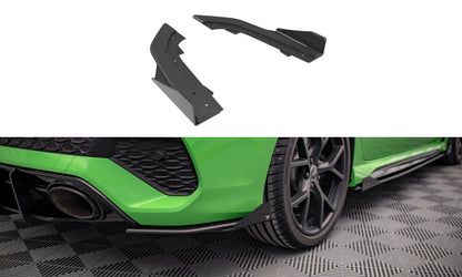 Street Pro Diffusor Flaps passend für Audi RS3 Limousine 8Y schwarz matt + Hochglanz Flaps