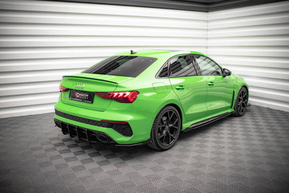 Street Pro Diffusor Flaps passend für Audi RS3 Limousine 8Y schwarz matt + Hochglanz Flaps