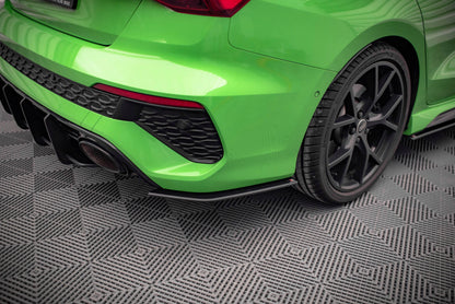 Street Pro Diffusor Flaps passend für Audi RS3 Limousine 8Y schwarz matt