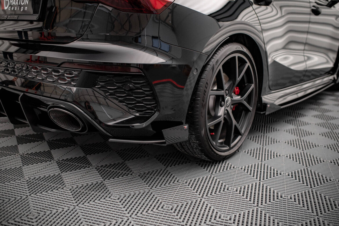 Street Pro Diffusor Flaps passend für Audi RS3 Sportback 8Y schwarz matt + Hochglanz Flaps