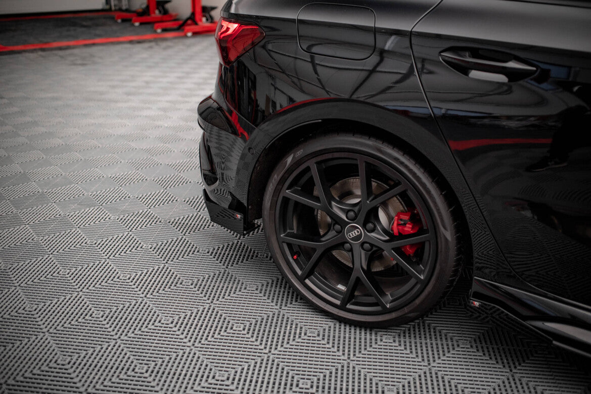 Street Pro Diffusor Flaps passend für Audi RS3 Sportback 8Y schwarz matt + Hochglanz Flaps