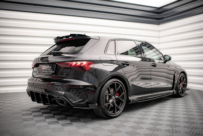 Street Pro Diffusor Flaps passend für Audi RS3 Sportback 8Y schwarz matt + Hochglanz Flaps