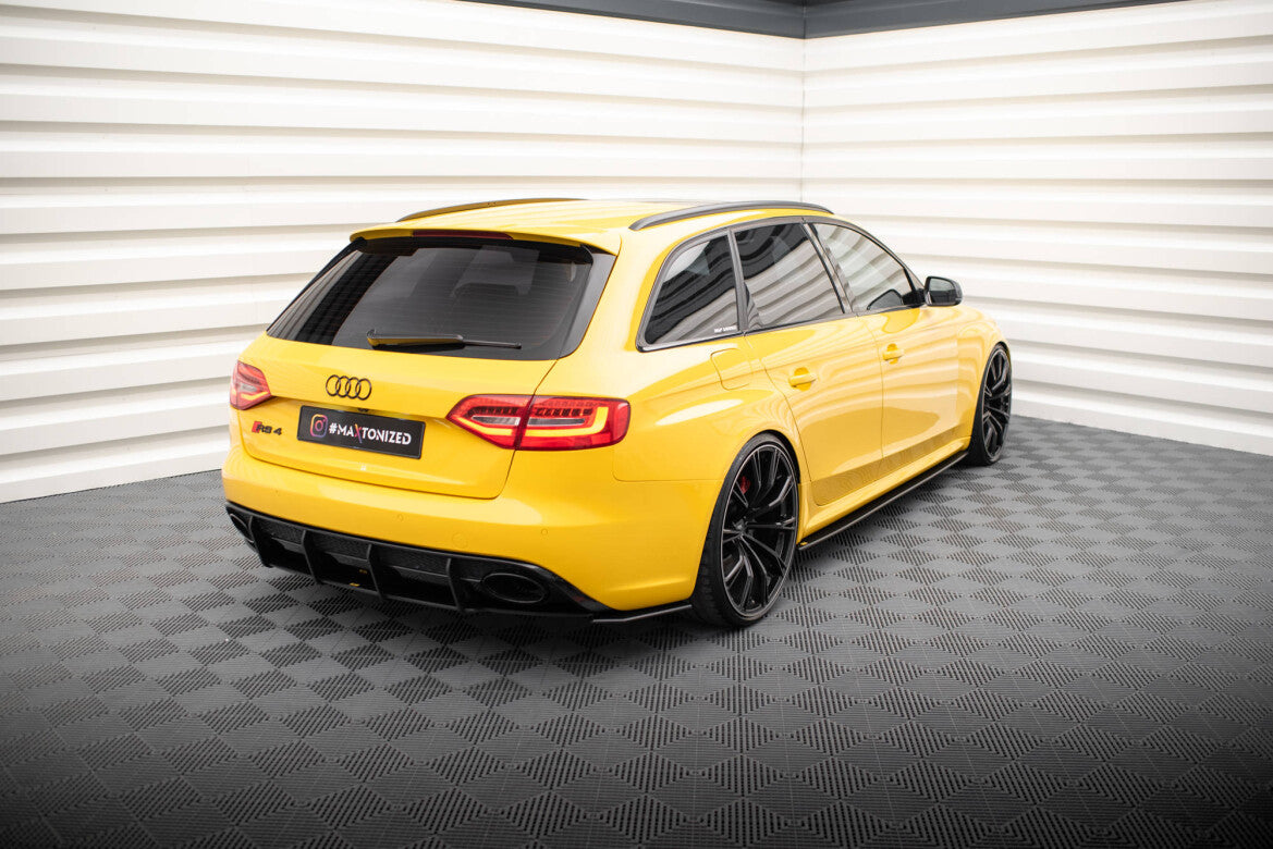 Street Pro Diffusor Flaps passend für Audi RS4 B8 schwarz matt