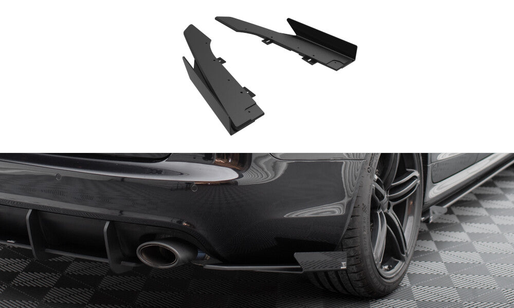 Street Pro Diffusor Flaps passend für Audi RS6 Avant C6 schwarz matt + Hochglanz Flaps