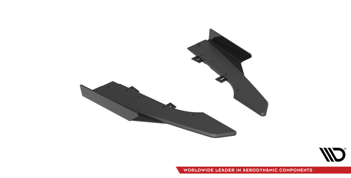 Street Pro Diffusor Flaps passend für Audi RS6 Avant C6 schwarz matt + Hochglanz Flaps