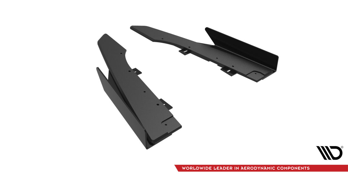 Street Pro Diffusor Flaps passend für Audi RS6 Avant C6 schwarz matt + Hochglanz Flaps