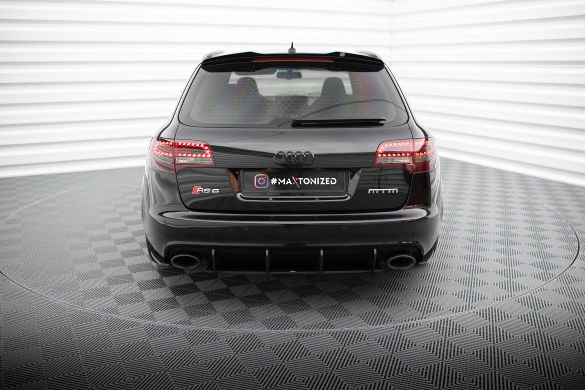 Street Pro Diffusor Flaps passend für Audi RS6 Avant C6 schwarz matt