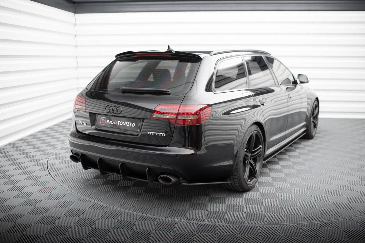 Street Pro Diffusor Flaps passend für Audi RS6 Avant C6 schwarz matt