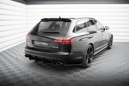 Street Pro Diffusor Flaps passend für Audi RS6 Avant C6 schwarz matt