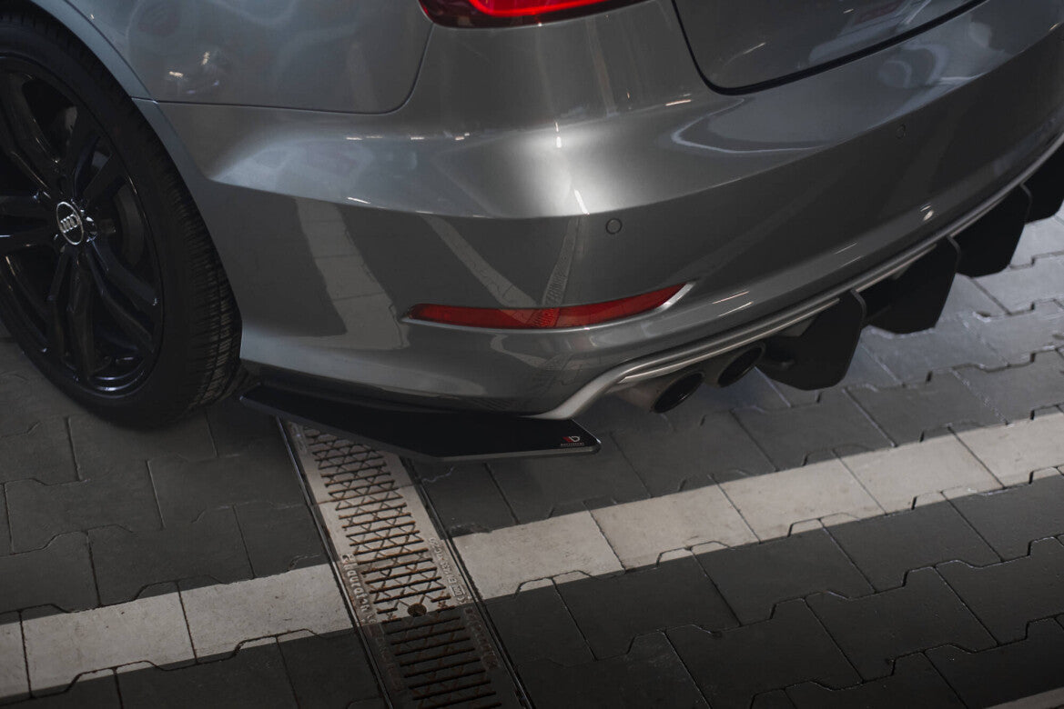 Street Pro Diffusor Flaps passend für Audi S3 Limousine 8V schwarz matt