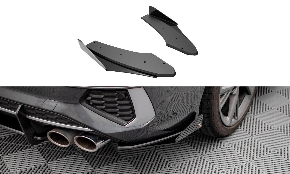 Street Pro Diffusor Flaps passend für Audi S3 Limousine 8Y schwarz matt + Hochglanz Flaps