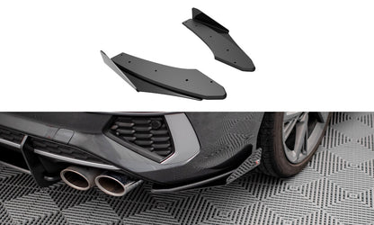 Street Pro Diffusor Flaps passend für Audi S3 Limousine 8Y schwarz matt + Hochglanz Flaps