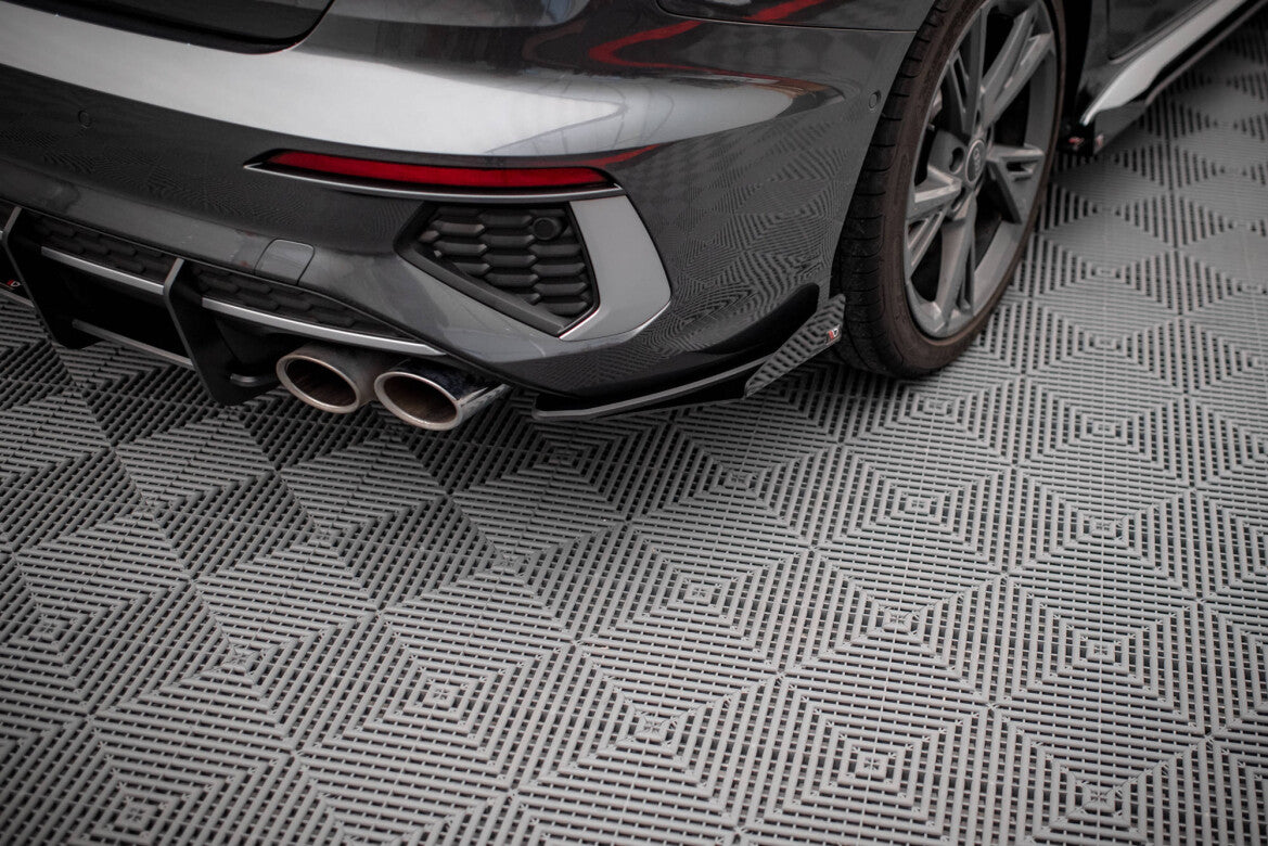 Street Pro Diffusor Flaps passend für Audi S3 Limousine 8Y schwarz matt + Hochglanz Flaps