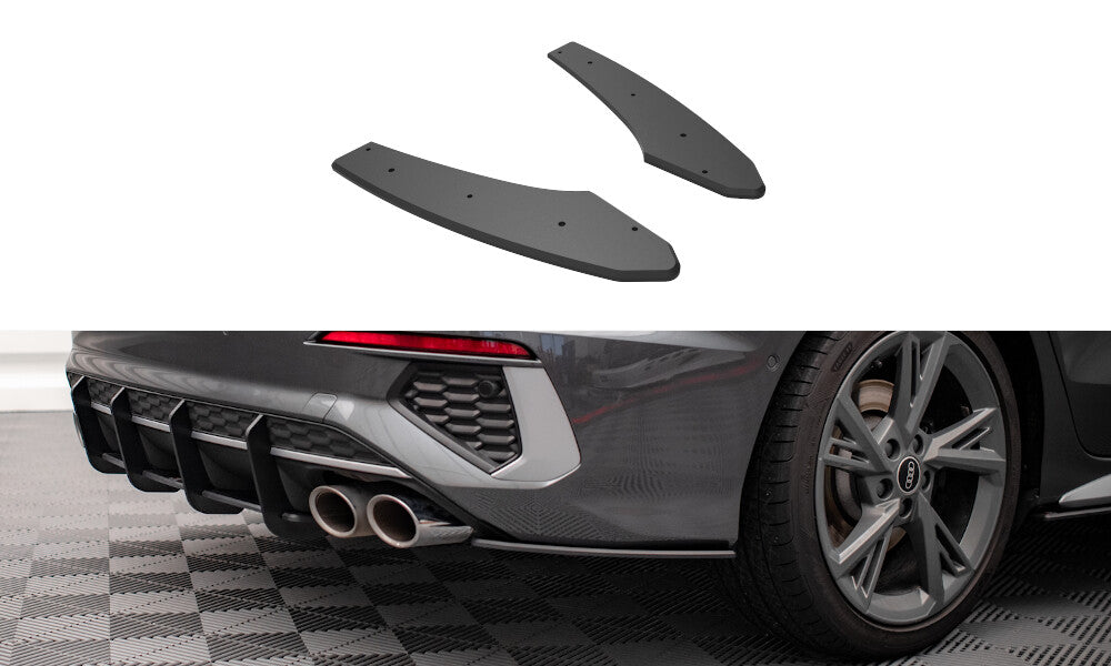 Street Pro Diffusor Flaps passend für Audi S3 Limousine 8Y schwarz matt