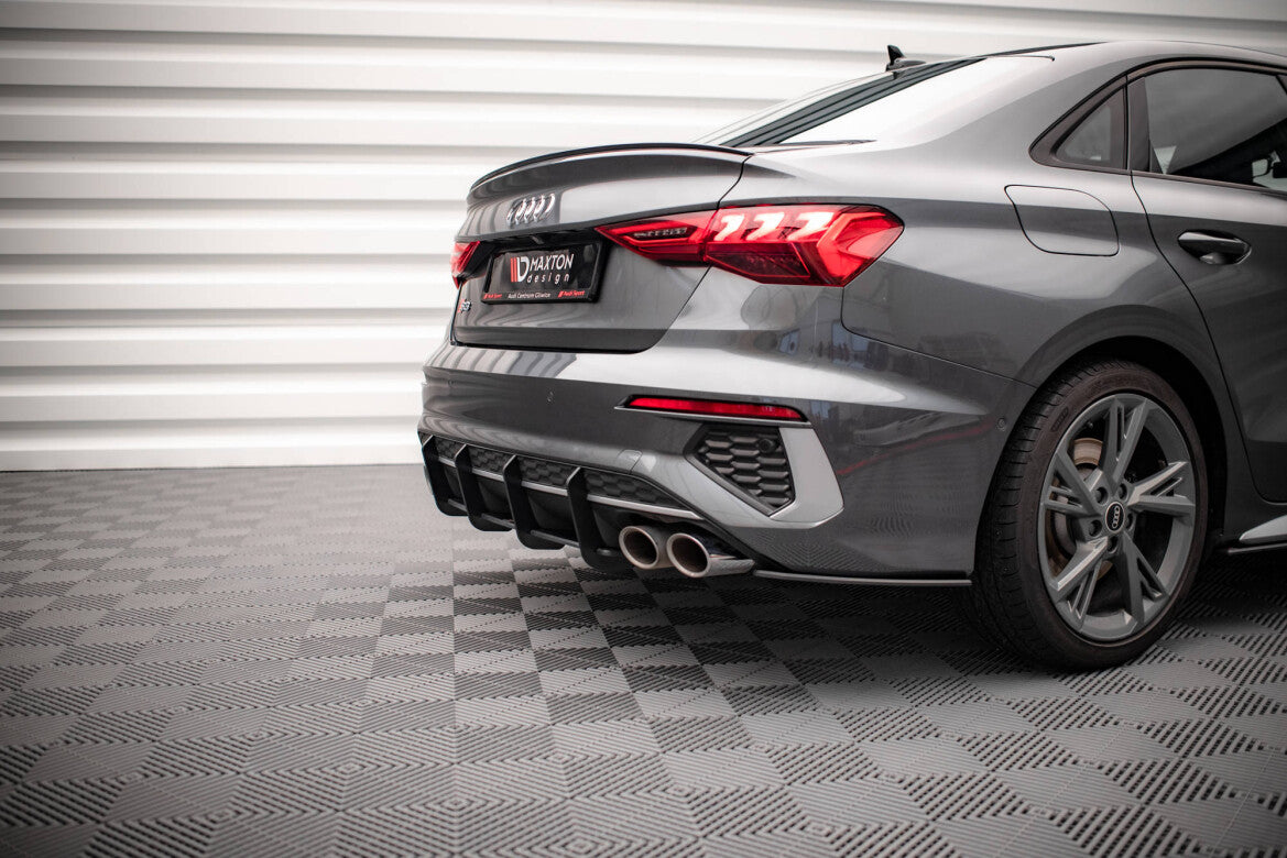 Street Pro Diffusor Flaps passend für Audi S3 Limousine 8Y schwarz matt