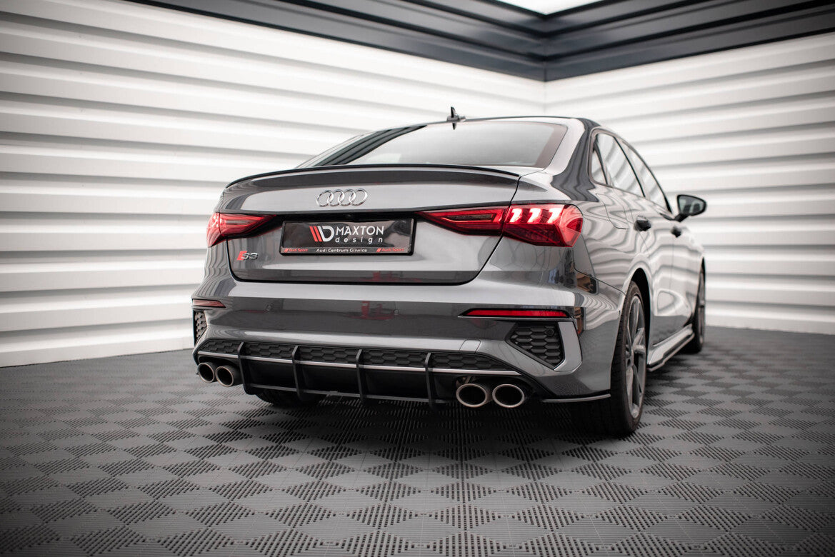 Street Pro Diffusor Flaps passend für Audi S3 Limousine 8Y schwarz matt