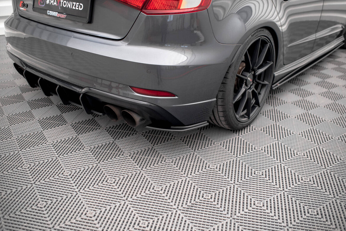 Street Pro Diffusor Flaps passend für Audi S3 Sportback 8V FL schwarz matt