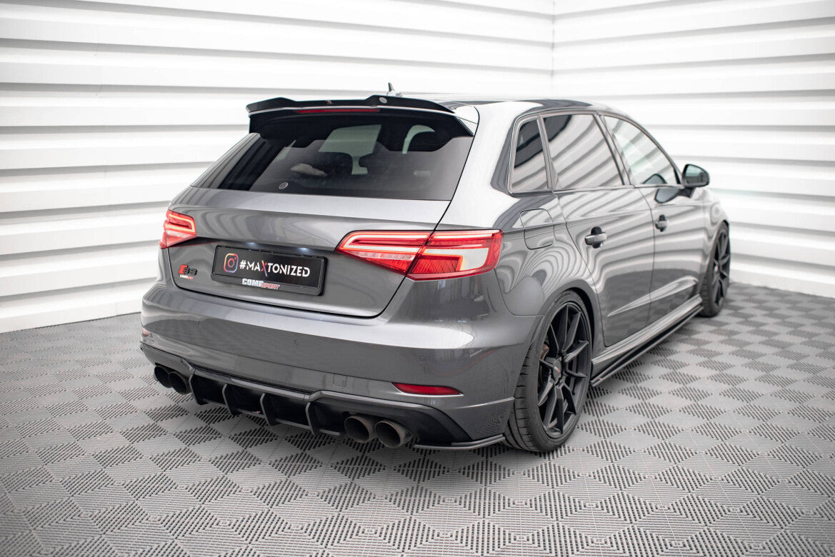 Street Pro Diffusor Flaps passend für Audi S3 Sportback 8V FL schwarz matt