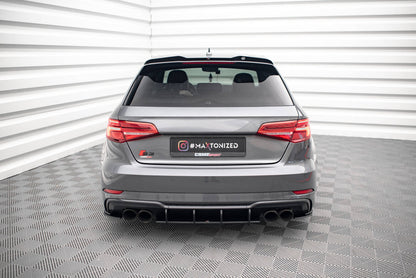Street Pro Diffusor Flaps passend für Audi S3 Sportback 8V FL schwarz matt