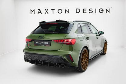 Street Pro Diffusor Flaps passend für Audi S3 Sportback 8Y FL schwarz matt