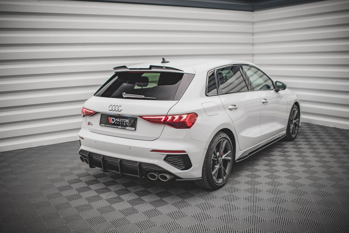 Street Pro Diffusor Flaps passend für Audi S3 Sportback 8Y schwarz matt