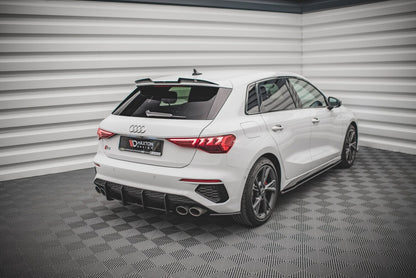 Street Pro Diffusor Flaps passend für Audi S3 Sportback 8Y schwarz matt