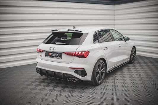 Street Pro Diffusor Flaps passend für Audi S3 Sportback 8Y schwarz matt