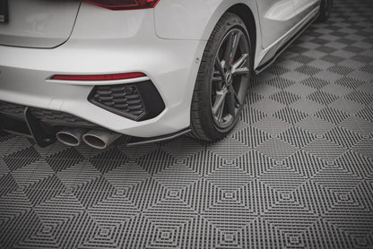 Street Pro Diffusor Flaps passend für Audi S3 Sportback 8Y schwarz matt