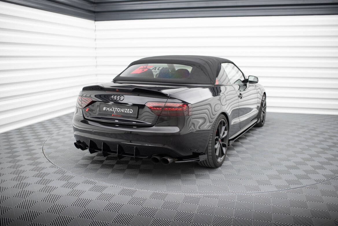 Street Pro Diffusor Flaps passend für Audi S5 / A5 S-Line Coupe / Cabriolet 8T schwarz matt + Hochglanz Flaps