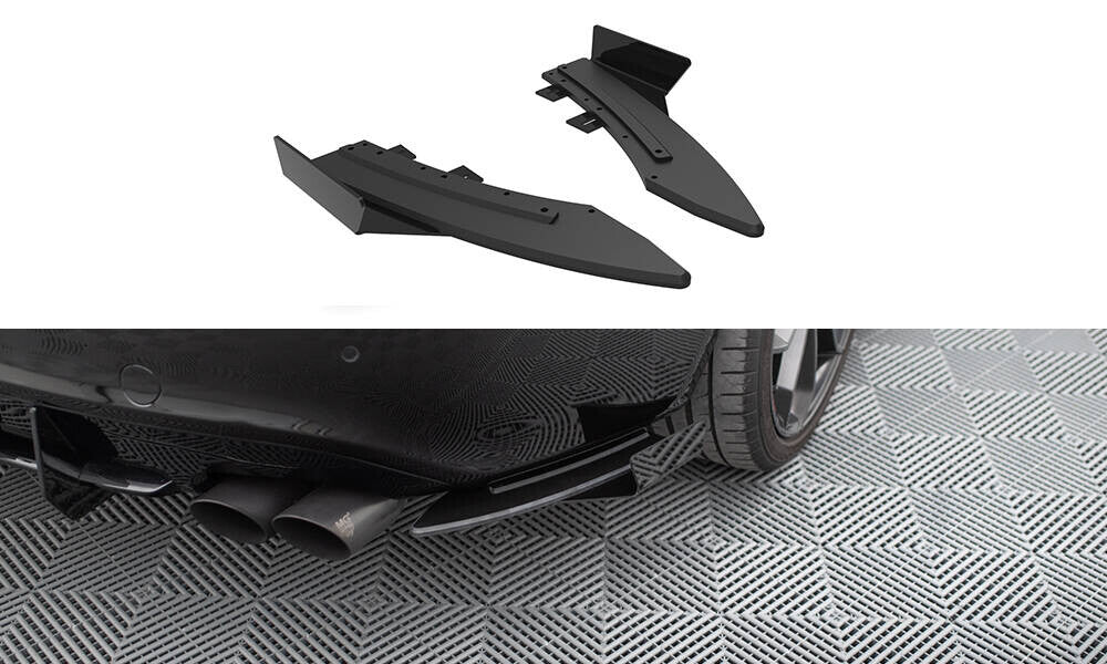 Street Pro Diffusor Flaps passend für Audi S5 / A5 S-Line Coupe / Cabriolet 8T schwarz matt + Hochglanz Flaps