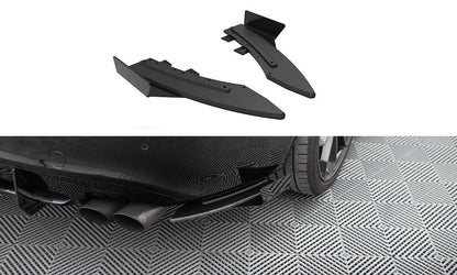 Street Pro Diffusor Flaps passend für Audi S5 / A5 S-Line Coupe / Cabriolet 8T schwarz matt + Hochglanz Flaps