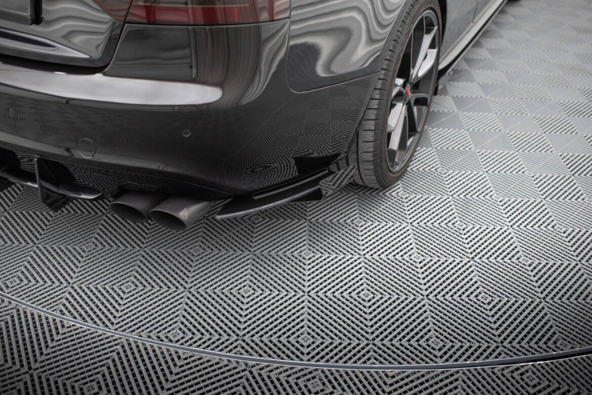 Street Pro Diffusor Flaps passend für Audi S5 / A5 S-Line Coupe / Cabriolet 8T schwarz matt + Hochglanz Flaps