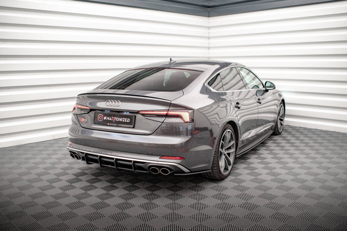 Street Pro Diffusor Flaps passend für Audi S5 Sportback F5 schwarz matt