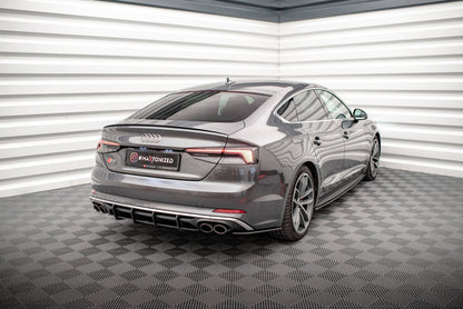 Street Pro Diffusor Flaps passend für Audi S5 Sportback F5 schwarz matt