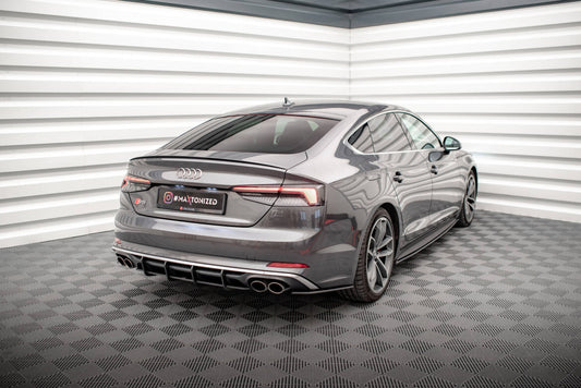 Street Pro Diffusor Flaps passend für Audi S5 Sportback F5 schwarz matt