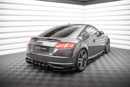 Street Pro Diffusor Flaps passend für Audi TT S-Line 8S schwarz matt + Hochglanz Flaps