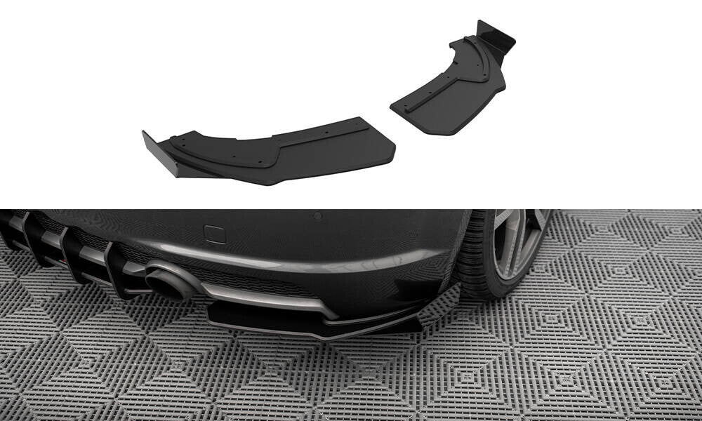 Street Pro Diffusor Flaps passend für Audi TT S-Line 8S schwarz matt + Hochglanz Flaps